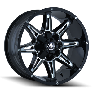 MAYHEM RAMPAGE BLACK MILLED SPOKES