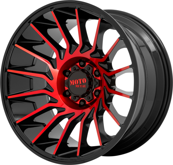 MO807 SHOCKWAVE Gloss Black Machined With Red Tint