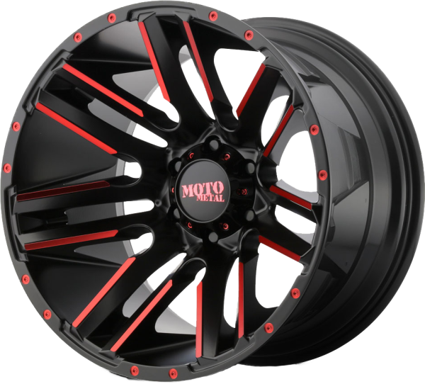 MO978 RAZOR Satin Black Machined Red Tint