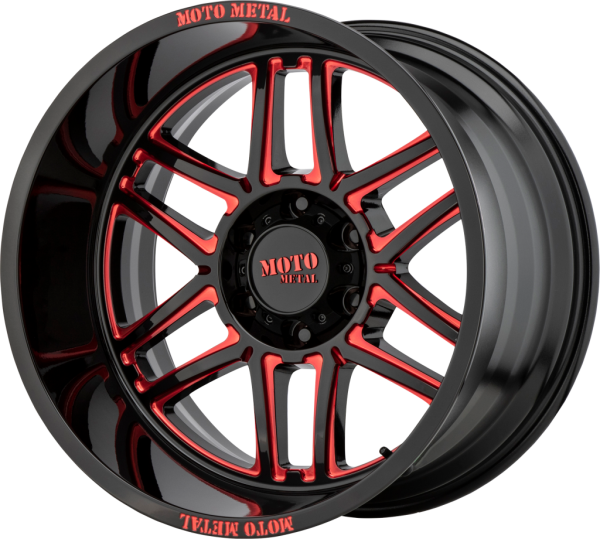 MO992 FOLSOM Gloss Black Milled With Red Tint