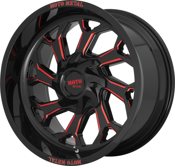 MO999 REAPER Gloss Black Milled With Red Tint
