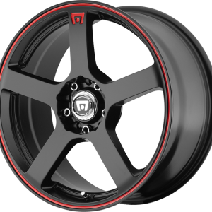 MR116 Matte Black Red Racing Stripe