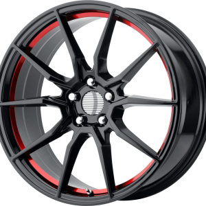 PR193 Gloss Black Red Machined