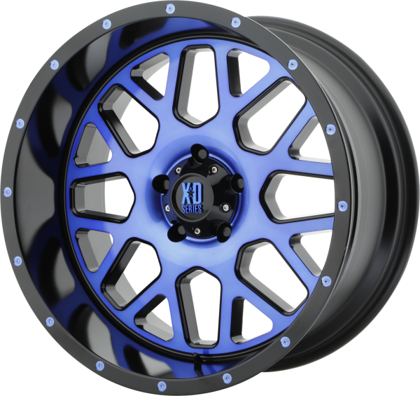 XD820 GRENADE | Satin Black Machined Face With Blue Tinted Clear Coat