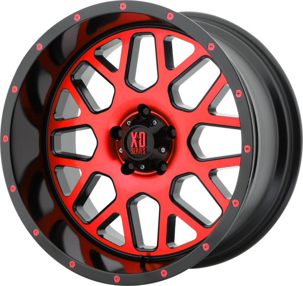XD820 GRENADE | Satin Black Machined Face With Red Tinted Clear Coat