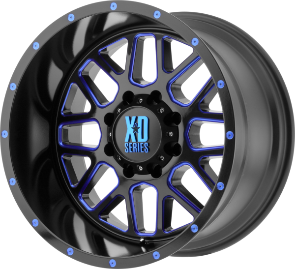 XD820 GRENADE | Satin Black Milled With Blue Clear Coat