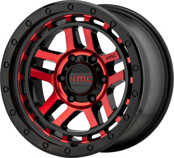 KM540 RECON Gloss Black Machined With Red Tint