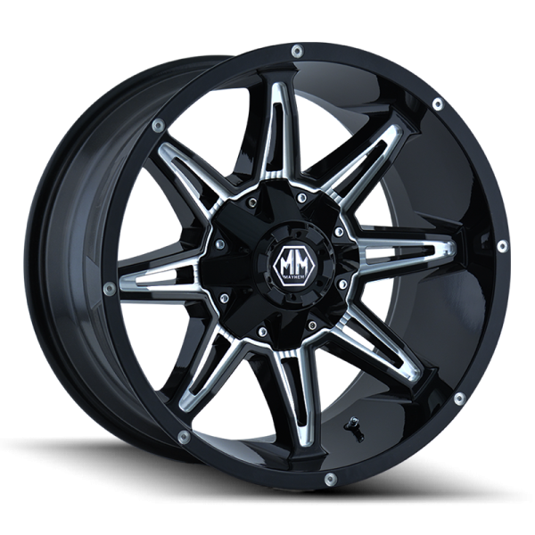 MAYHEM RAMPAGE BLACK MILLED SPOKES