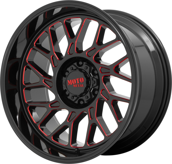 MO805 PREDATOR Gloss Black Milled With Red Tint