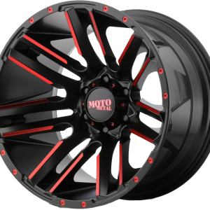 MO978 RAZOR Satin Black Machined Red Tint