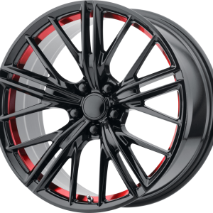 PR194 Gloss Black Red Machined